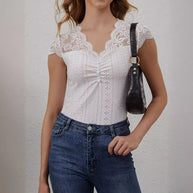 WW | Spitzen-Einsatz Slimming T-Shirt