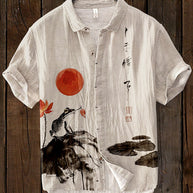 WW | Japanisches Hemd Aus Leinenmix