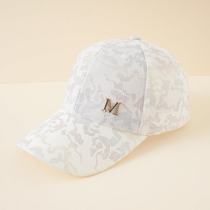 Damen modische Baseball-Cap mit stilvollem Mesh-Design und Glitzer-Applikation W&W Mode