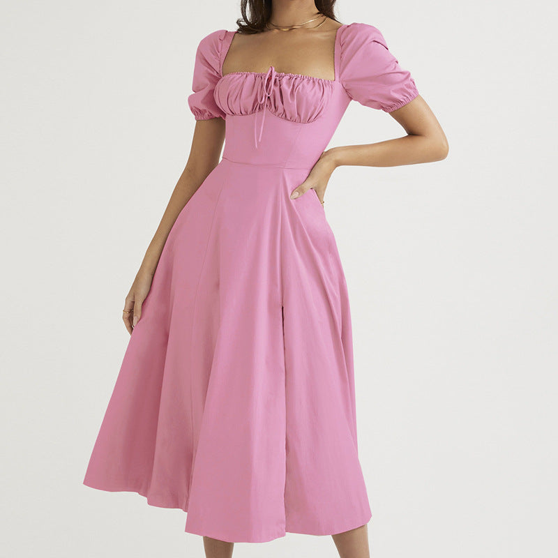 Damen Off-Shoulder Maxikleid mit schmeichelndem Split und elastischem Oberteil WW