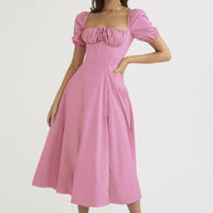 Damen Off-Shoulder Maxikleid mit schmeichelndem Split und elastischem Oberteil WW