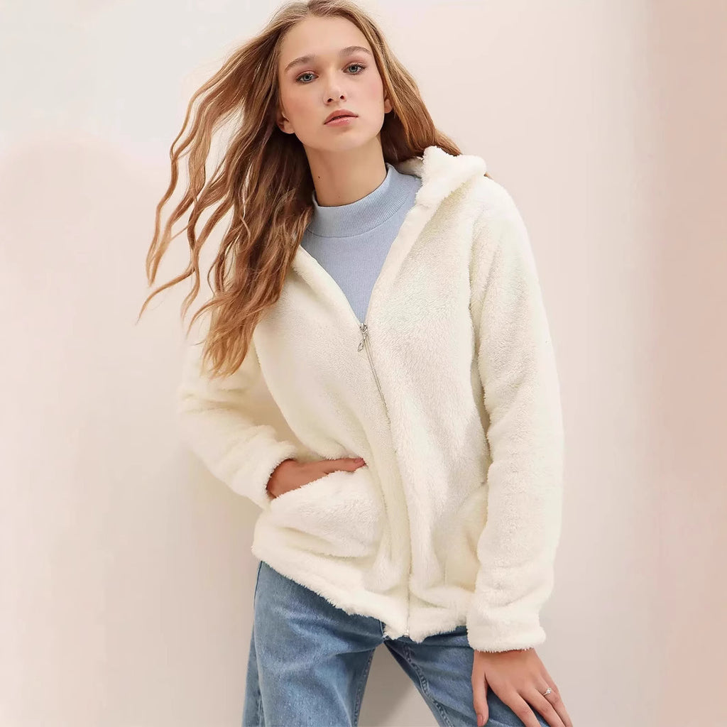 Damen Fleecejacke mit elegantem Schnitt und praktischen Taschen WW