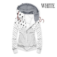 Damen Sportliche Kapuzenjacke mit verspieltem Punkte-Muster WW