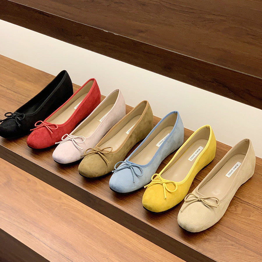 Damen Ballerina-Schuhe mit raffiniertem Schleifenakzent WW