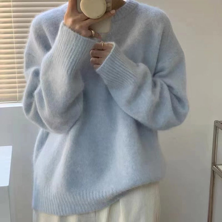 Damen Oversize-Pullover aus warmem Zopfstrick