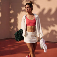 Damen sportliches Freizeit-Set mit lässiger Jacke und Rock WW