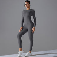 Damen Sport-Set mit langem Ärmel und Leggings WW