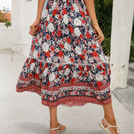 Damen Sommer-Rock mit floralen Mustern und voluminösem Saum WW