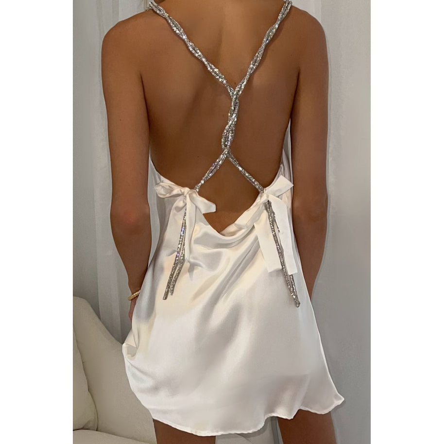 Damen Satin-Nachtkleid mit feinen Trägern und eleganter Passform WW