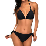 Damen Triangel-Bikini-Set mit verstellbaren Trägern und minimalistischem Design WW
