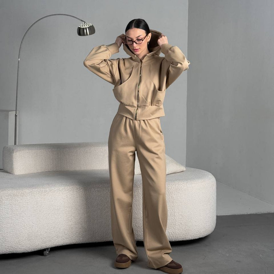 Damen Sportliche Kapuzenjacke WW