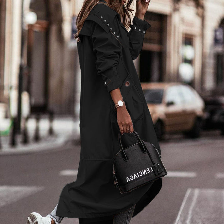Damen Wasserabweisender Parka mit Kapuze und praktischen Taschen W&W Mode