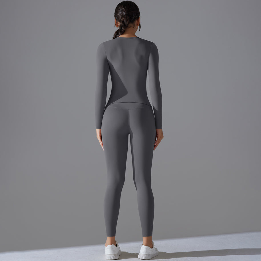 Damen Sport-Set mit langem Ärmel und Leggings WW
