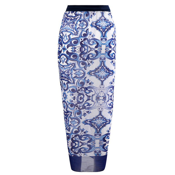 Damen Strandpareo mit elegantem floralen Design und verstellbarem Bindegürtel W&W Mode