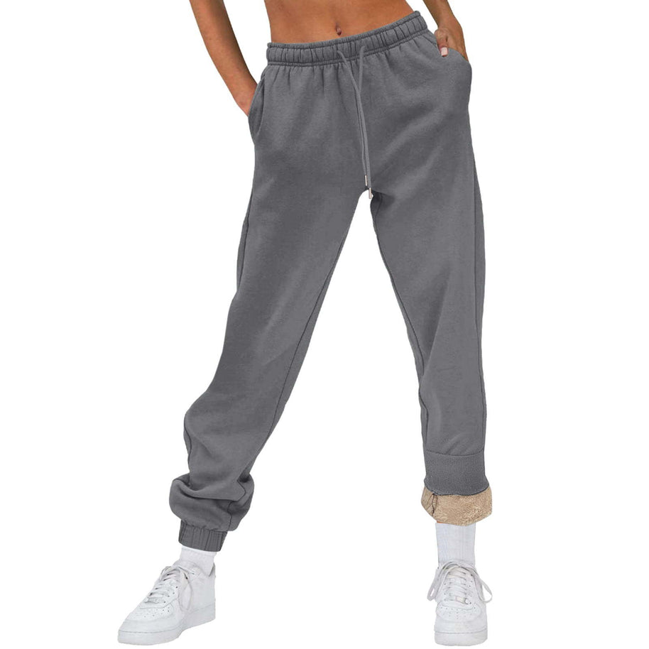 Damen Bequeme Freizeit-Hose mit Kordelzug und stilvollem Bündchen WW