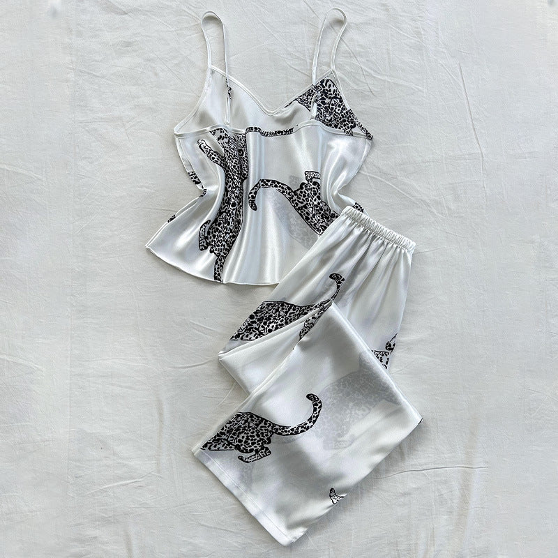 Damen Pyjama-Set mit modernem Leopardenmuster WW