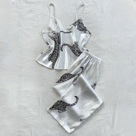 Damen Pyjama-Set mit modernem Leopardenmuster WW