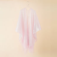 Damen Fransen-Kimono aus transparenter, luftiger Struktur WW