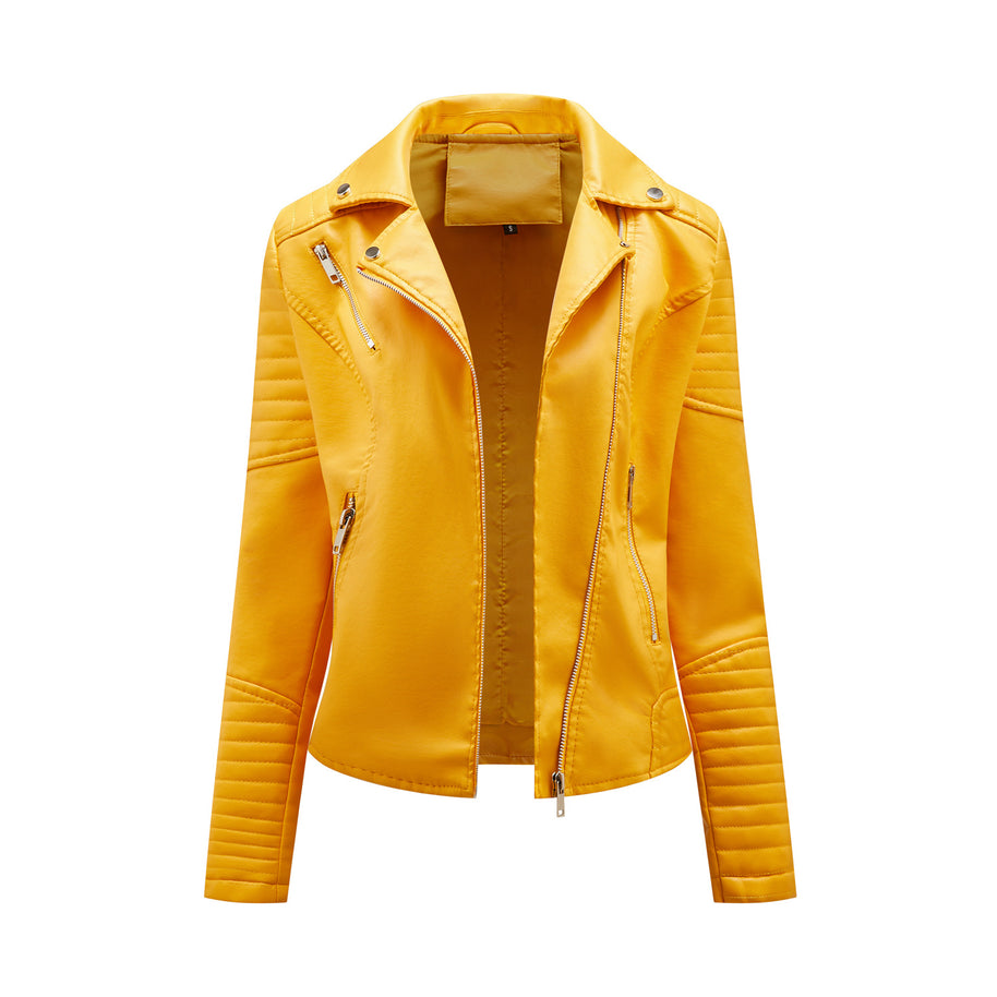 Damen Bikerjacke mit modischen Steppdetails und asymmetrischem Reißverschluss WW