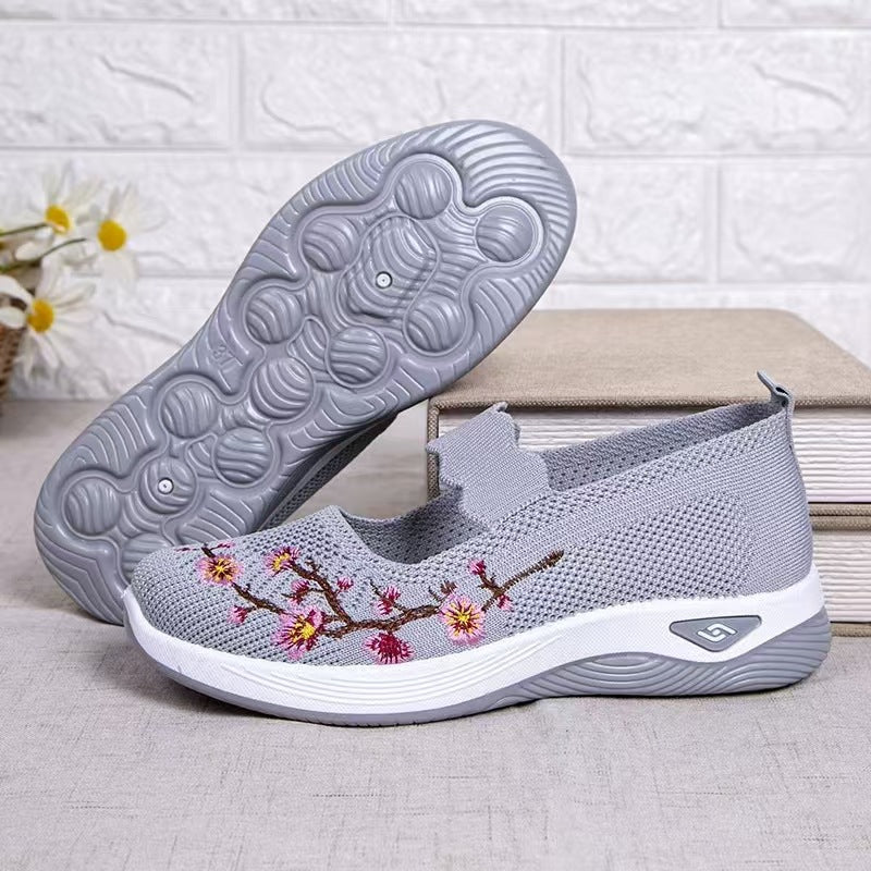 WW | Orthopädische Slipper mit Blumenstickerei