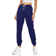 Damen bequeme Sweatpants mit elastischem Bund und Taschen WW