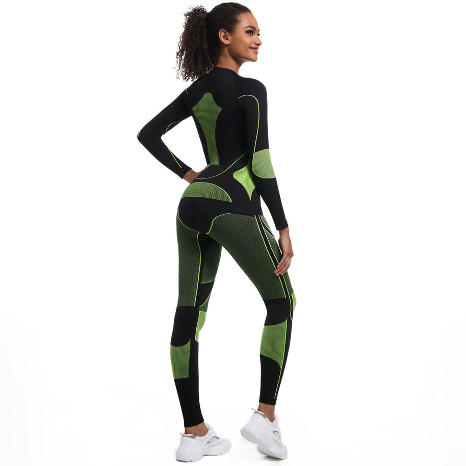 Damen Athletisches Kompressions-Set mit atmungsaktivem Elastic-Werkstoff WW