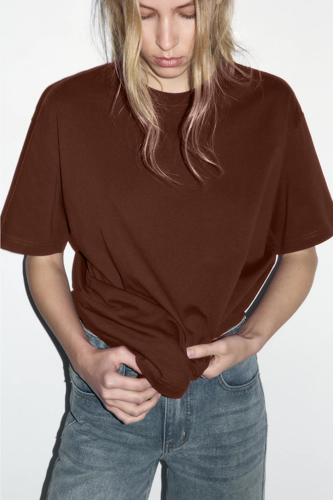 Damen lässiges Oversized T-Shirt aus hautfreundlichem Baumwollmix WW