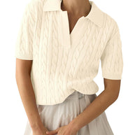 WW | Polo-Kragen Twist Strickpullover