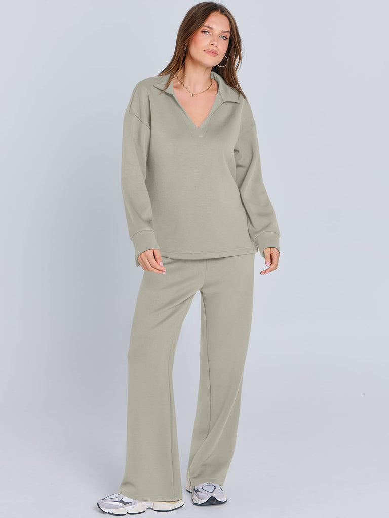 Damen Lässiges Ensemble aus Pullover und Jogginghose WW