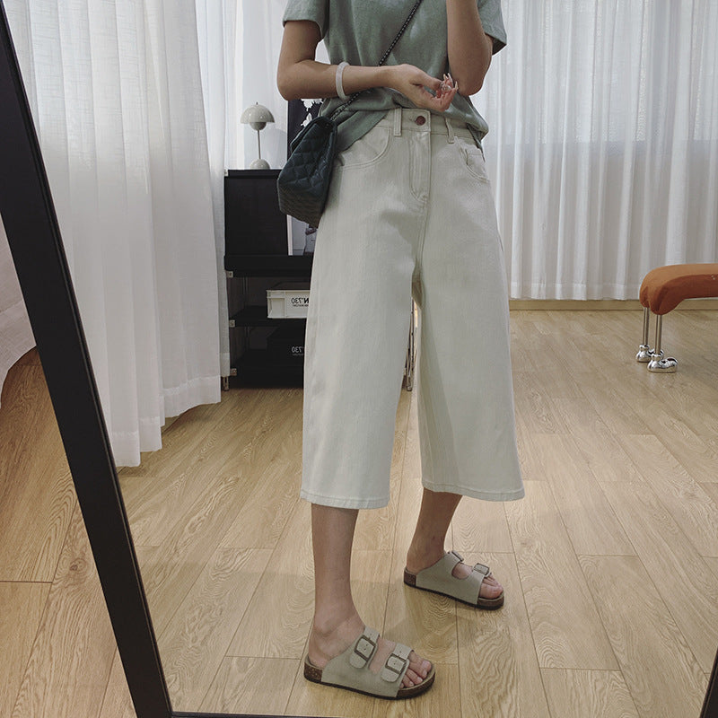 Damen Weite Denim Culottes WW