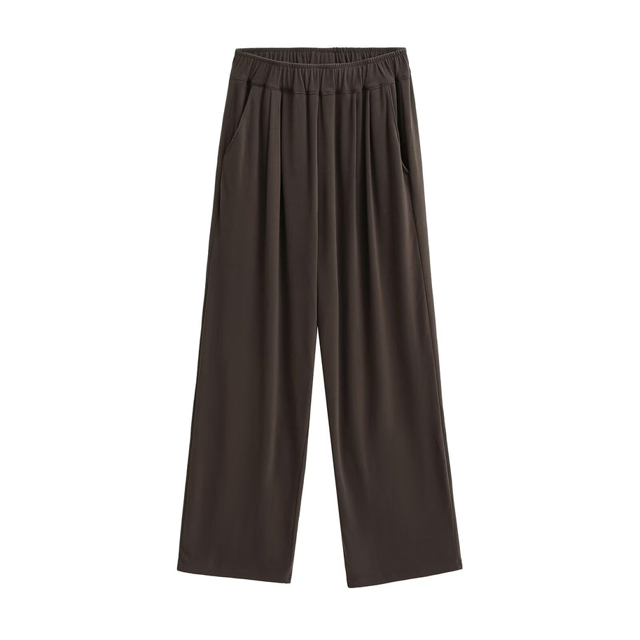 Damen Weite Chino-Hose mit elastischem Bund WW