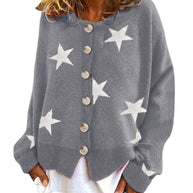 Damen Strickjacke mit Sternenmotiv WW
