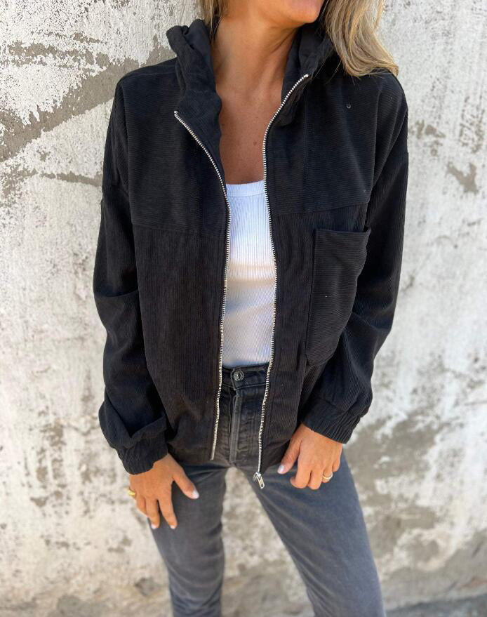 W&W Mode | Minimalistische Cordhosen Hoodie Jacke