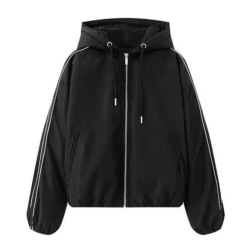 Damen sportliche Übergangsjacke mit hohem Kragen und praktischen Taschen WW