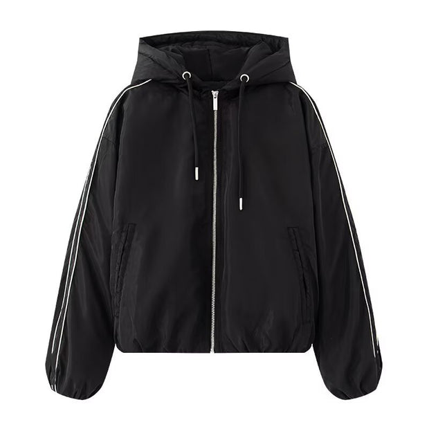 Damen sportliche Übergangsjacke mit hohem Kragen und praktischen Taschen WW