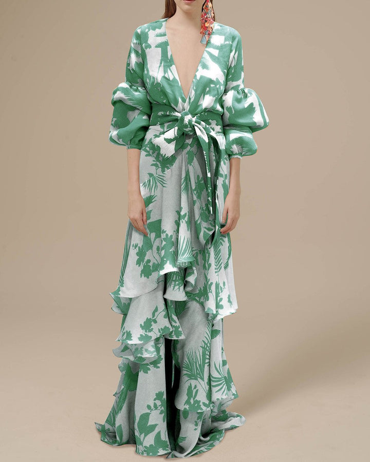 W&W Mode | Bedrucktes Chiffon Festtagskleid