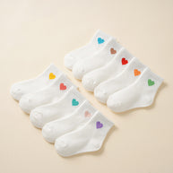 Damen Socken mit bunten Herzmotiven WW
