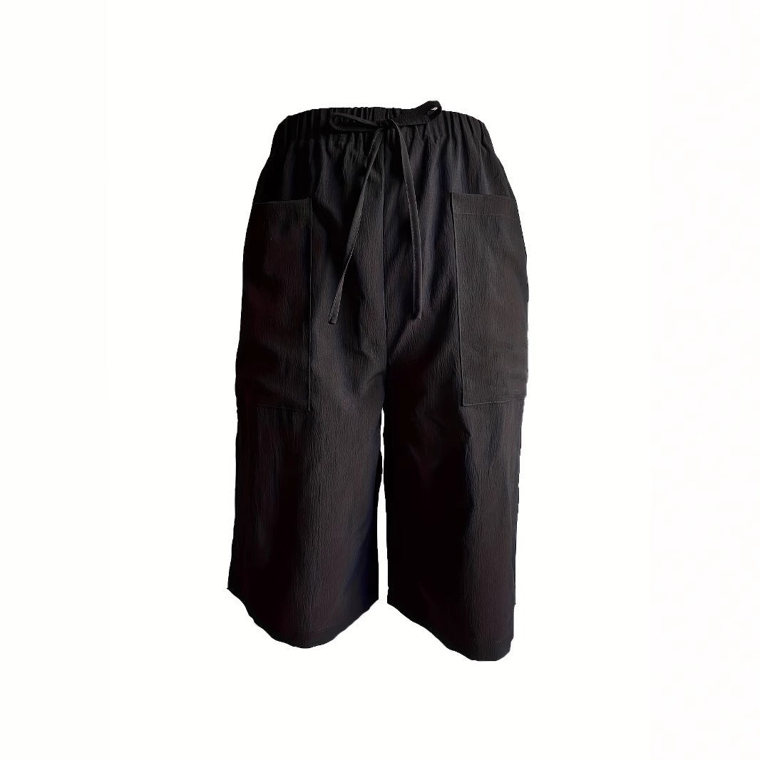 Damen lässige Culotte-Shorts mit elastischem Bund und praktischen Seitentaschen WW