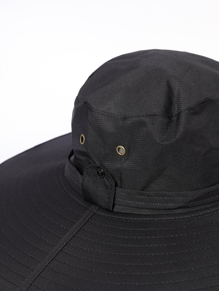 Damen Sonnenhut mit breiter Krempe und verstellbarem Kinnband W&W Mode