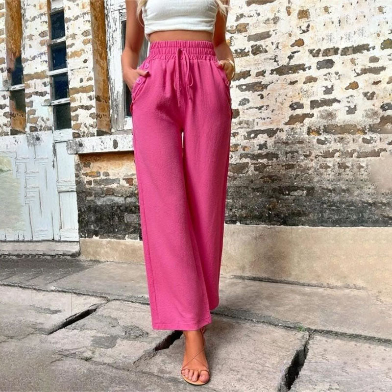 W&W Mode | Farbige Luftige Sommerhosen Damen Mit Weitem Bein Für Frauen