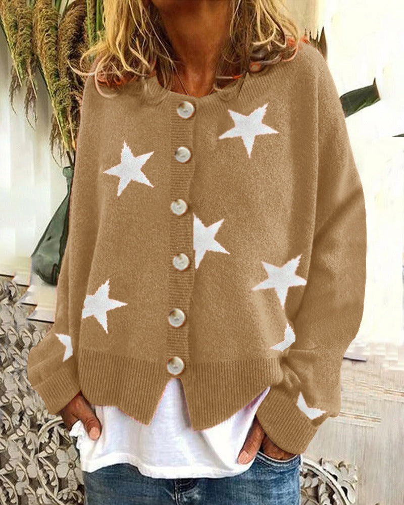Damen Strickjacke mit Sternenmotiv WW