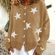 Damen Strickjacke mit Sternenmotiv WW