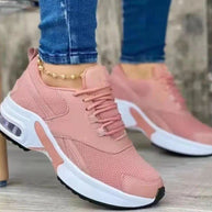 Damen Sportliche Sneakers mit atmungsaktivem Mesh-Obermaterial und dämpfender Sohle W&W