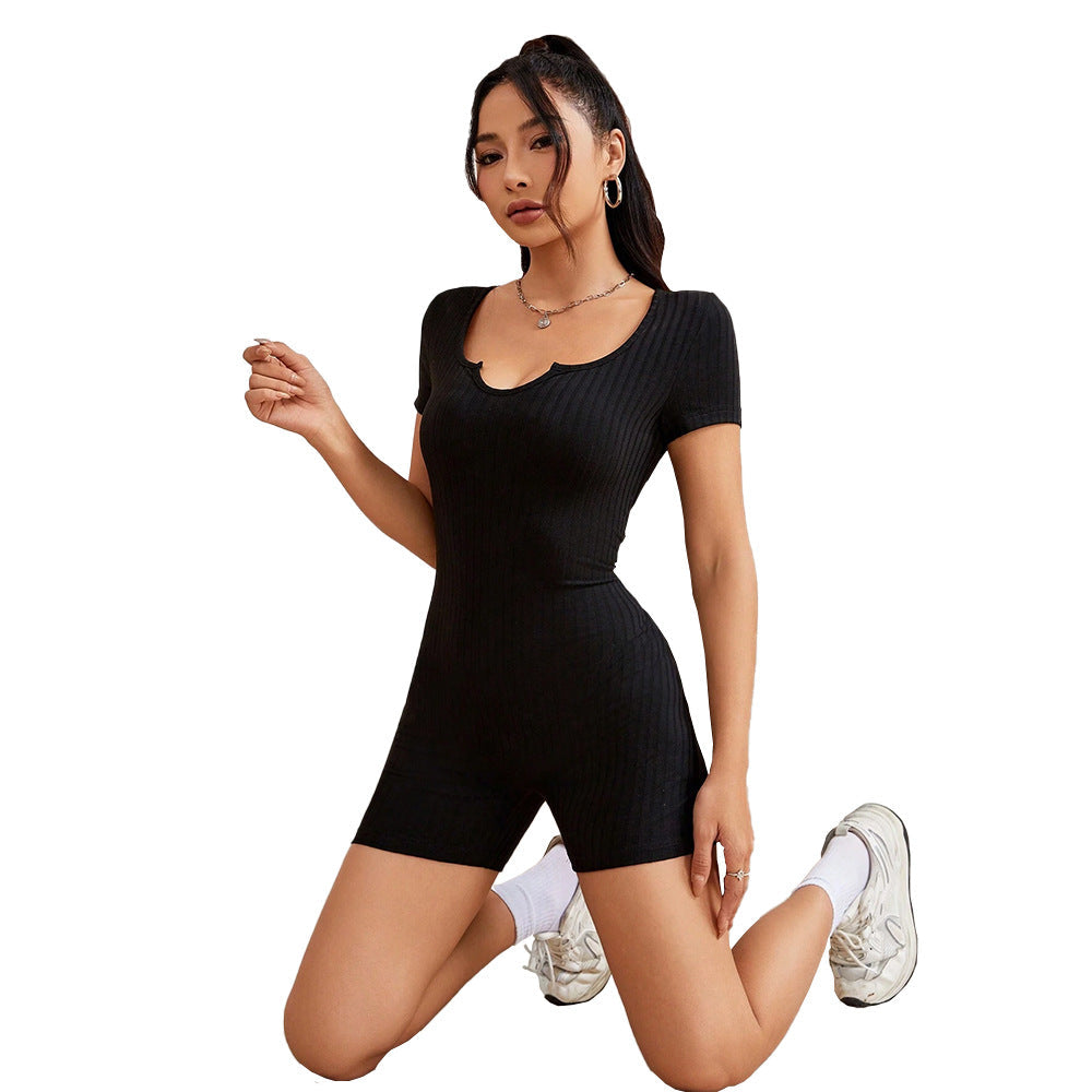 W&W Mode | Design Sense Gap Rundhals Slim Fit Overall