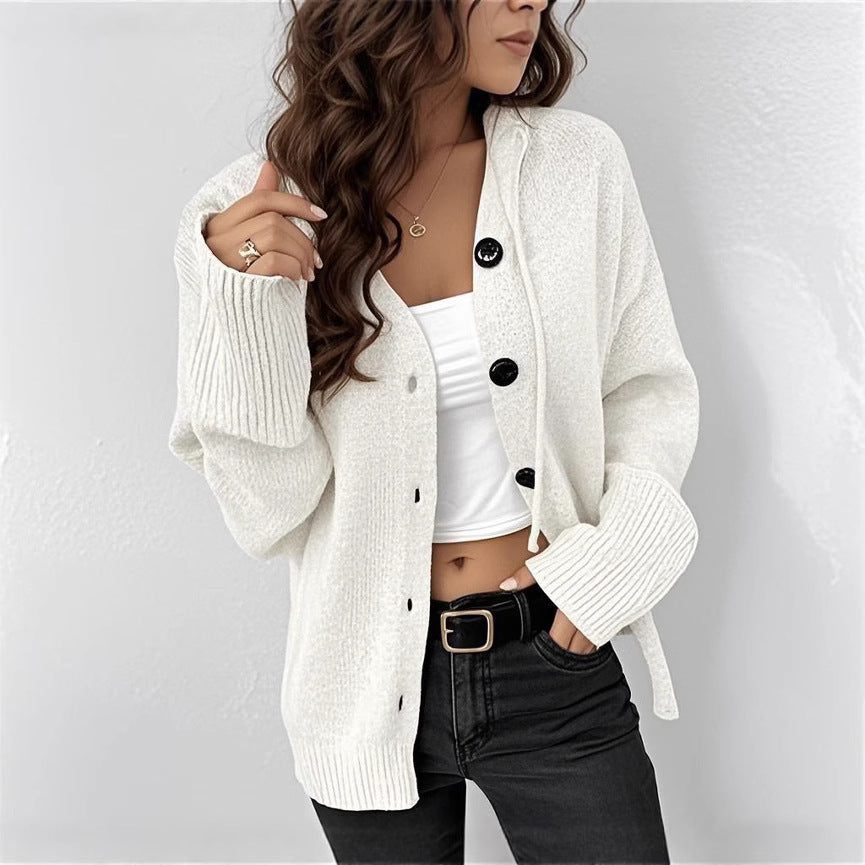 Damen Strickjacke mit attraktiven Struktur-Details und Knopfverschluss WW