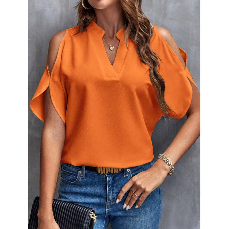 Damen Cold Shoulder Bluse WW