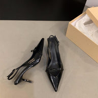 Damen Slingback Pumps mit elegantem Schnitt und feinem Riemchen WW