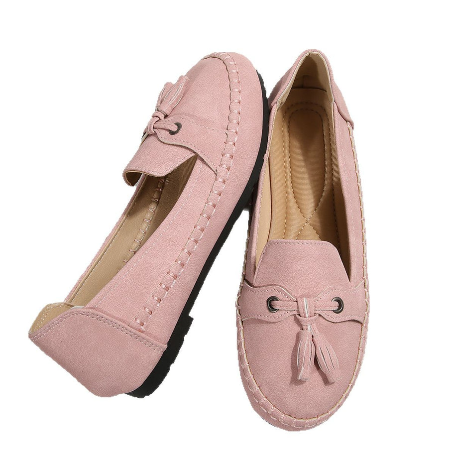 Damen bequeme Slipper mit dekorativem Bogen WW
