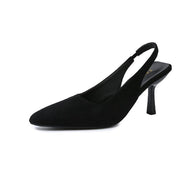 Damen Slingback-Pumps mit elegantem spitzem Zehenbereich und komfortablem Blockabsatz W&W