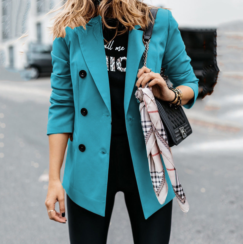 Damen Klassischer Double-Breasted Blazer im Tailored Fit WW